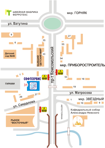 Авторынок старый оскол карта